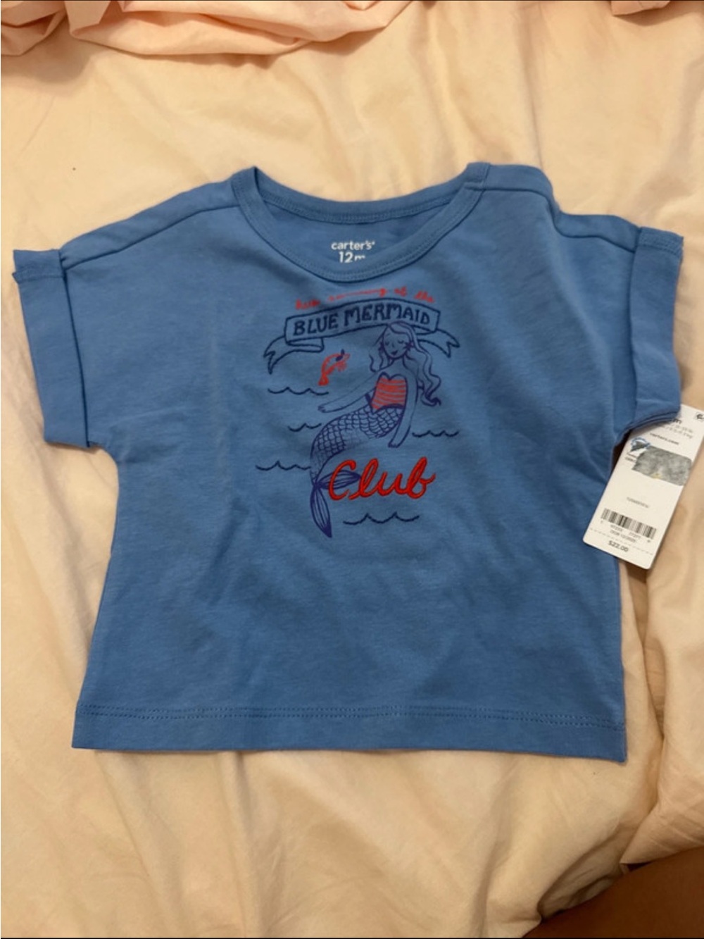 Carter's Light Blue 'Blue Mermaid Club' Short Sleeve Tee